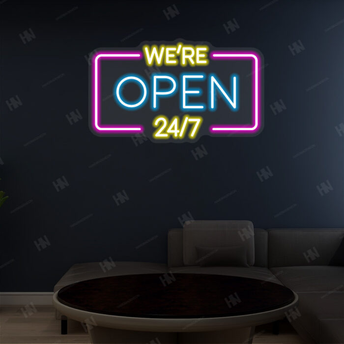 Open 247 Neon Sign