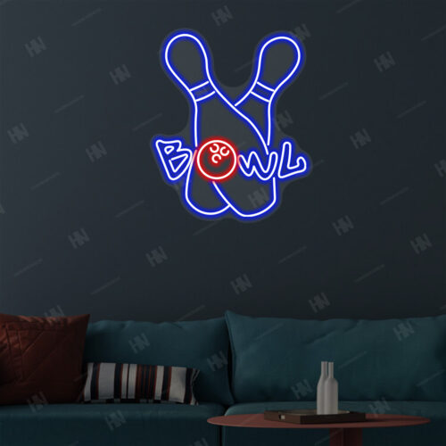 Bowling Neon Sign LED Wall Art