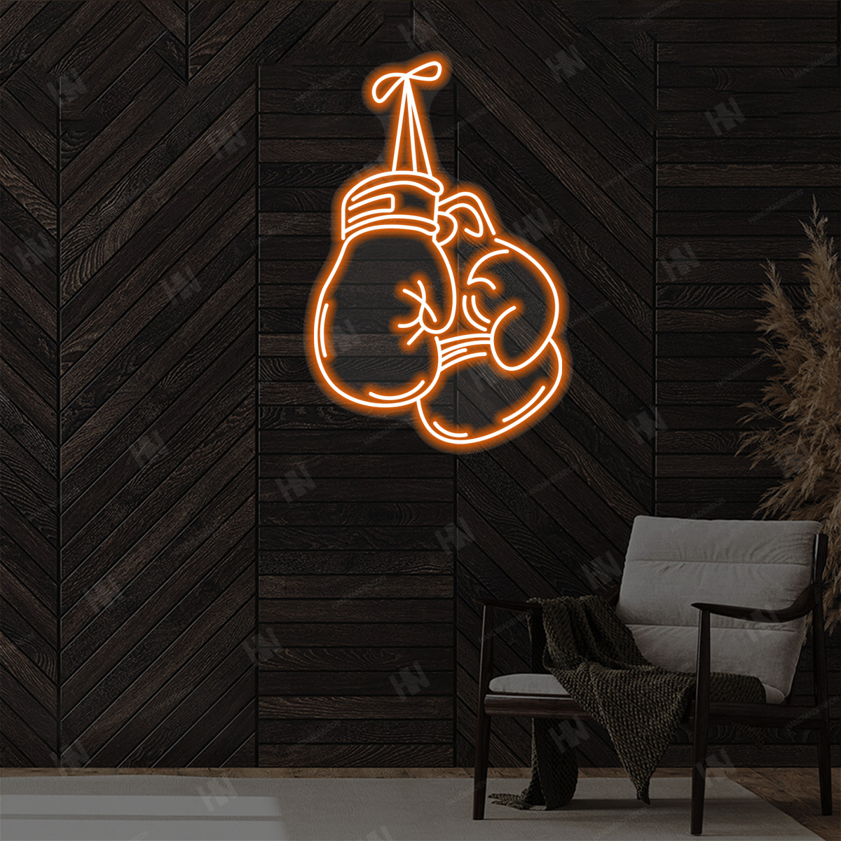 Boxing Gloves Neon Sign