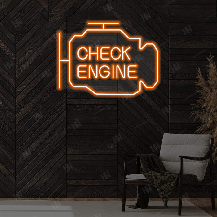 Check Engine Neon Sign LED Light