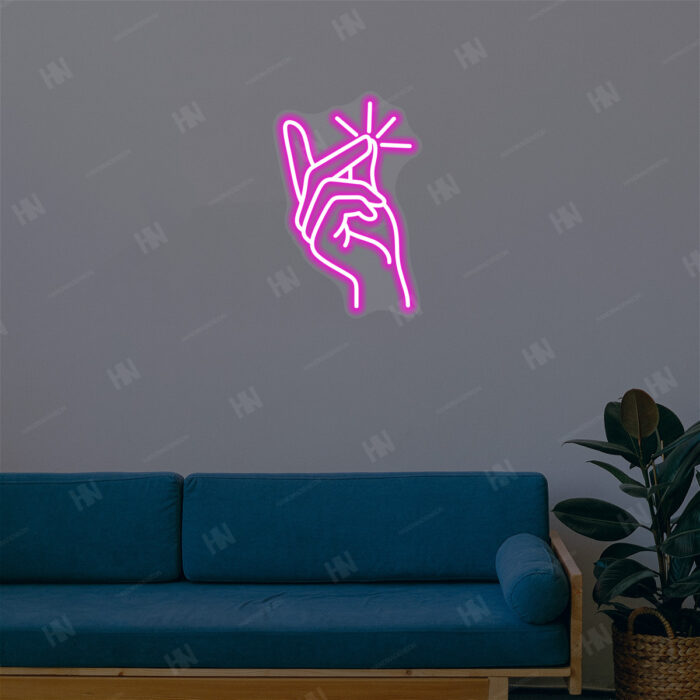 Clicking Finger Neon Sign