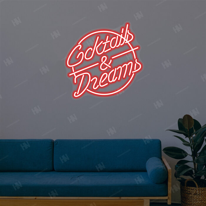 Cocktails & Dreams Neon Sign