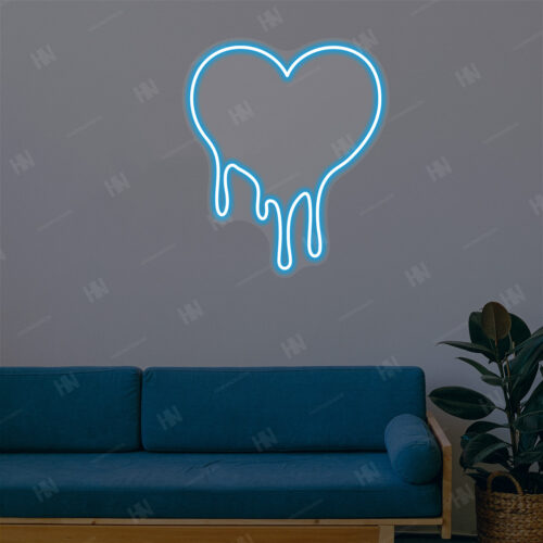 Dripping Heart LED Neon Sign