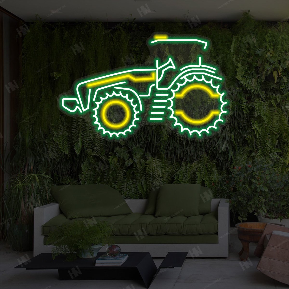 Farm Tractor Beer Neon Light Sign