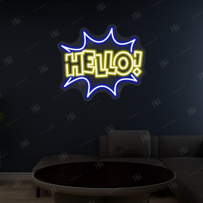 "Hello!" LED Neon Sign