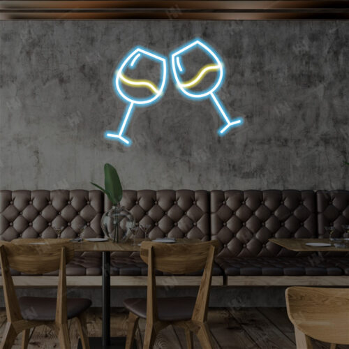 Neon Wine Glass LED Sign